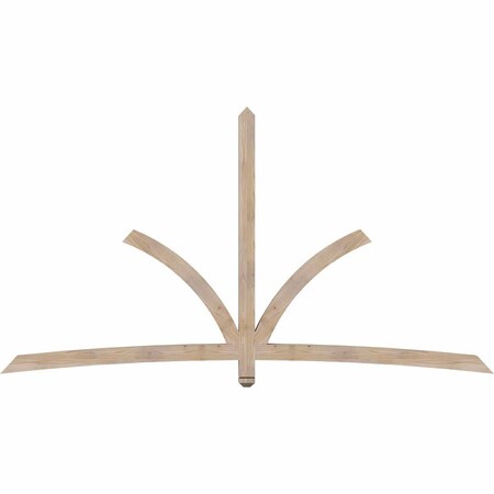 Ekena Millwork Davenport Smooth Timber Gable Bracket, Douglas Fir, 108"W x 58"H x 3 1/2"D x 3 1/2"F, 13/12 Pitch GBW108X58X0404DAV00SDF